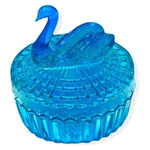 VTG Jeanette Swan Powder Jar & Lipstick Holder